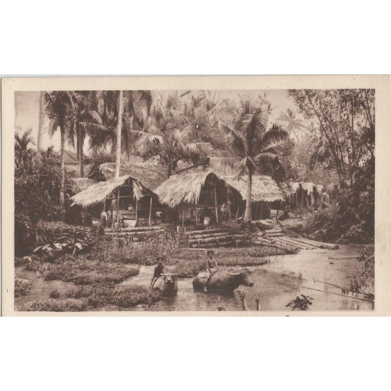 CPA - Indochine et Inde - Village Tonkinois