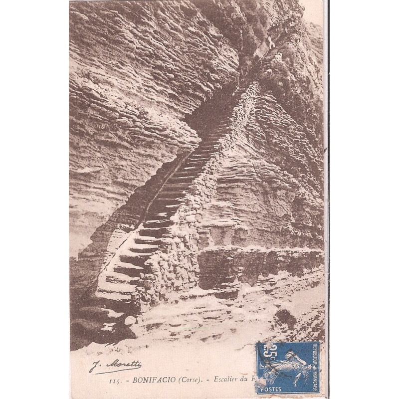 CPA - Bonifacio - Escalier