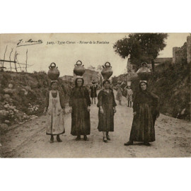 CPA - Types Corses - Retour...