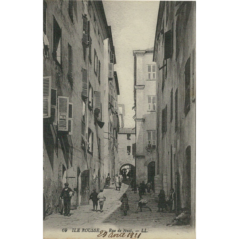 CPA - Ile Rousse - Rue de Nuit