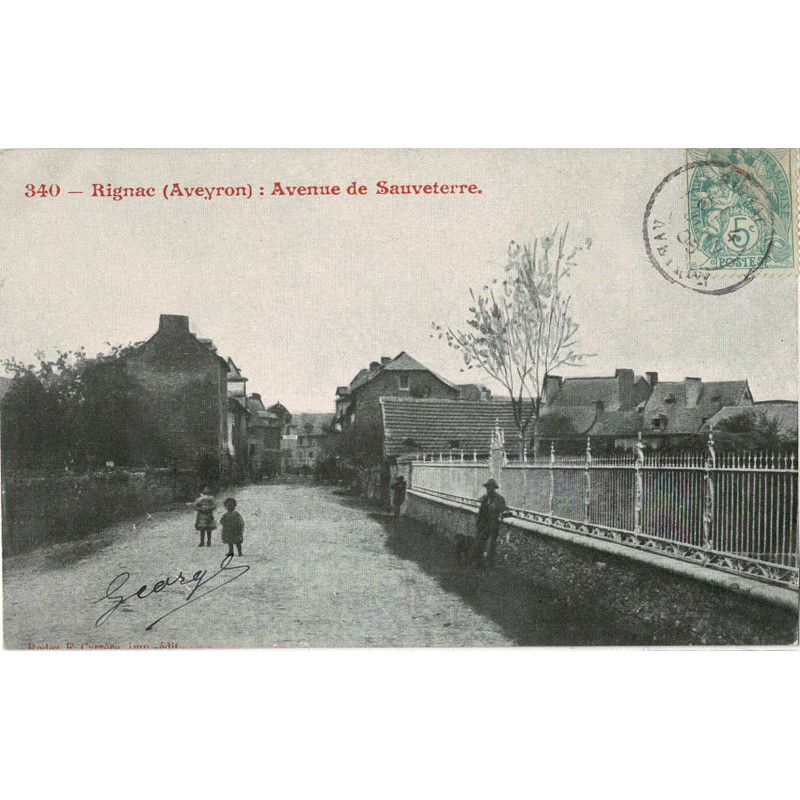 CPA - Rignac - Avenue de Sauveterre