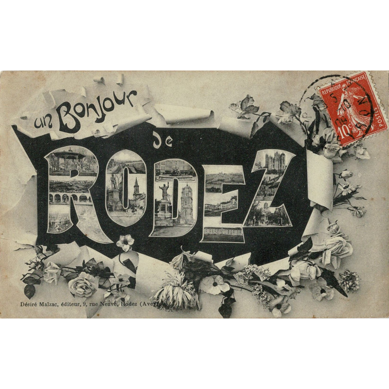 CPA - Un Bonjour de Rodez