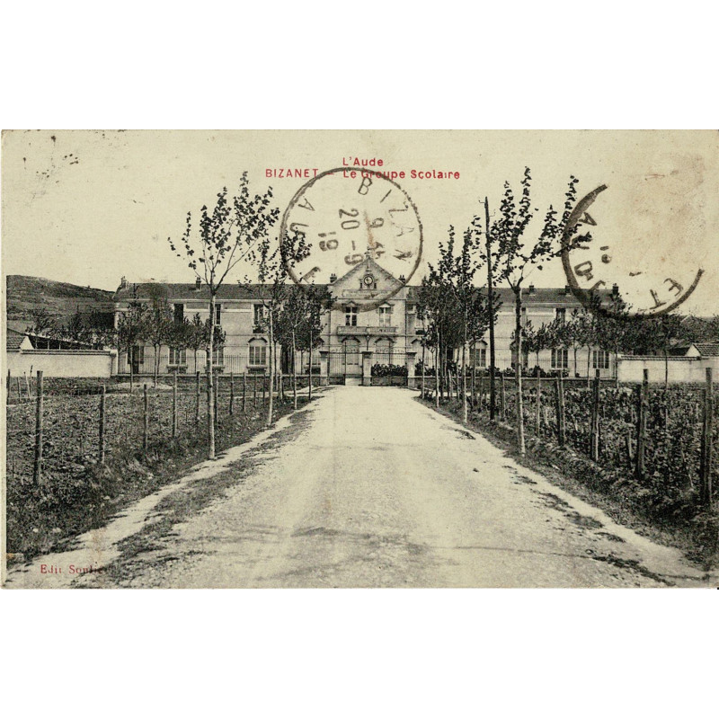 CPA - Bizanet - Le Groupe Scolaire