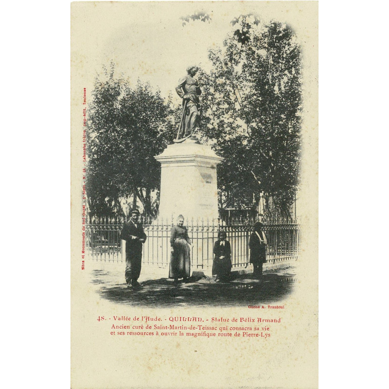 CPA - Quillan - Statue de Felix-Armand