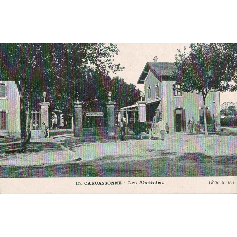 CPA - Carcassonne - les Abattoirs