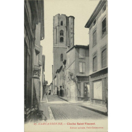 CPA - Carcassonne - Clocher...