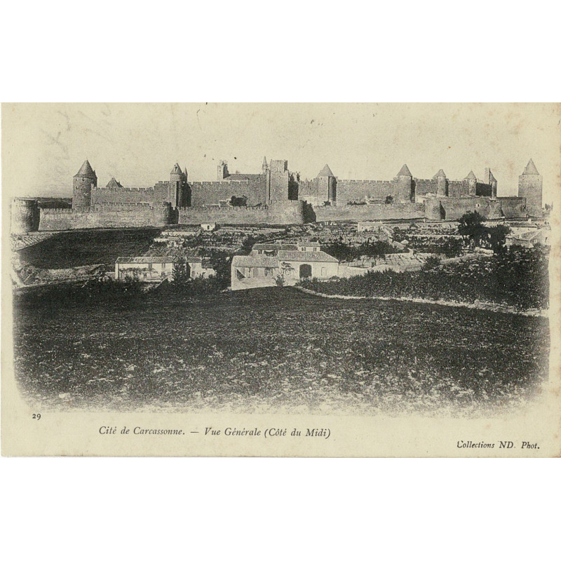 CPA -Carcassonne - Vue Générale - (Côté Midi