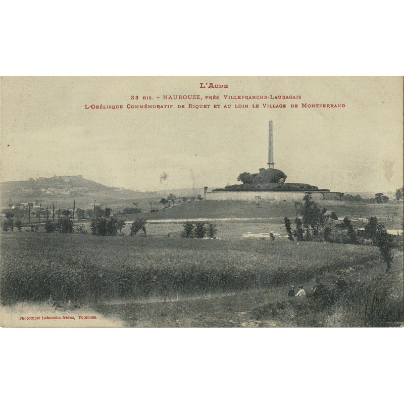 CPA - Naurouze - L'Obélisque de Riquet