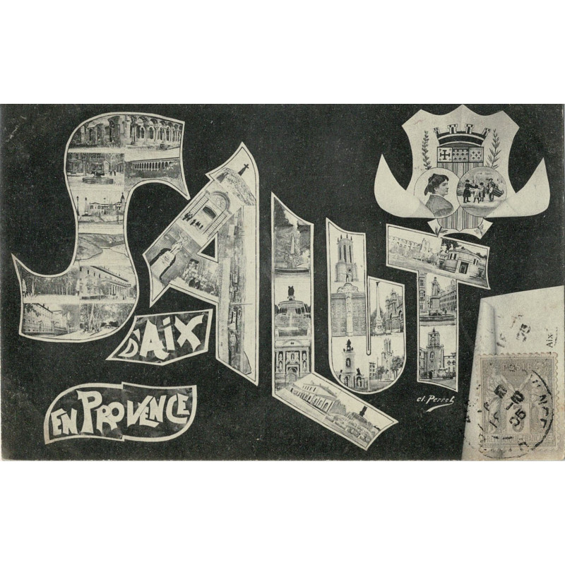 CPA - Souvenir d'Aix-en-Provence
