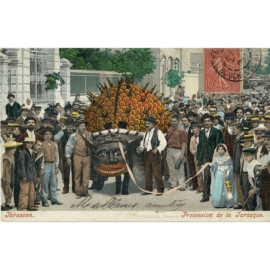 CPA - Tarascon - Procession...
