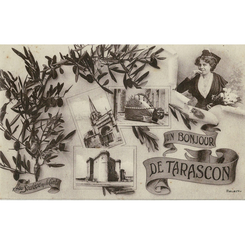 CPA - Un Bonjour de Tarascon