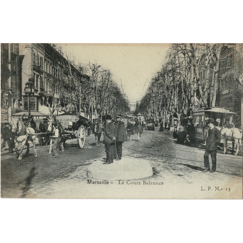 CPA - Marseille - Le Cours Belzunce  - 1906