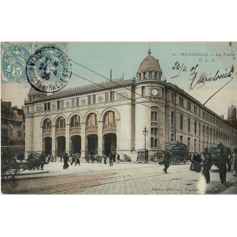 CPA - Marseille - La Poste 1905