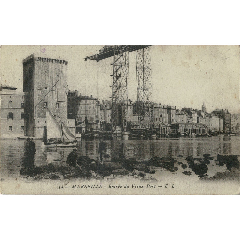 CPA - Marseille - Entrée du Vieux Port