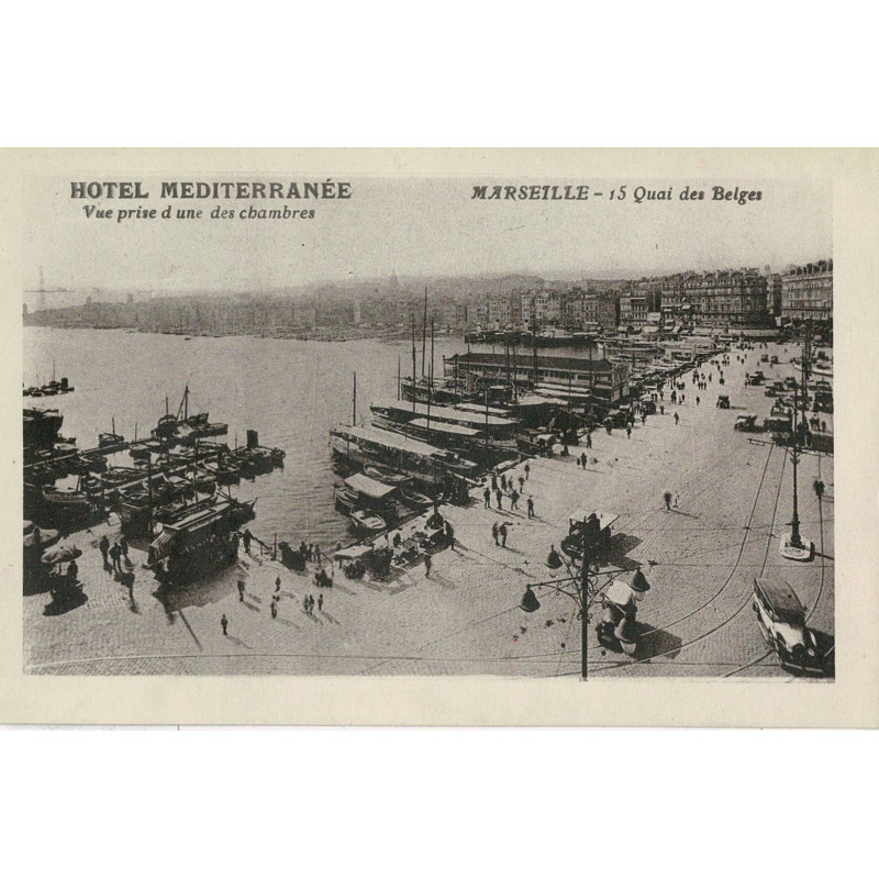 CPA - Marseille - Quai des Belges - Pub