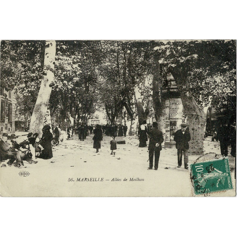 CPA - Marseille - Allées des Meilhan 1925
