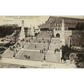 CPA - Marseille - Escalier...