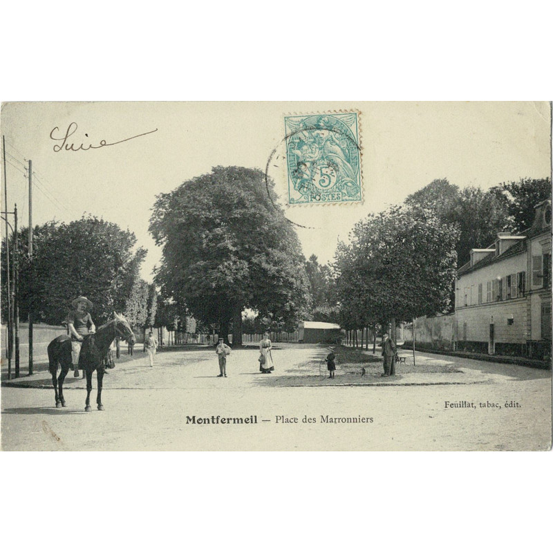 CPA - Montfermeil - Place des Marronniers -