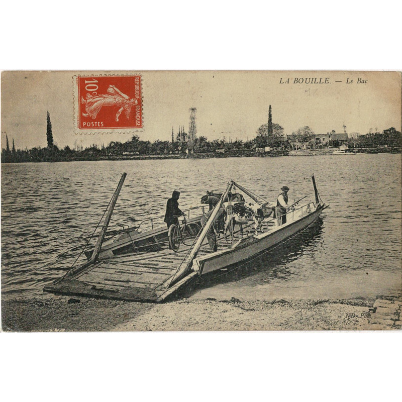 CPA - La Bouille - Le Bac - 1914