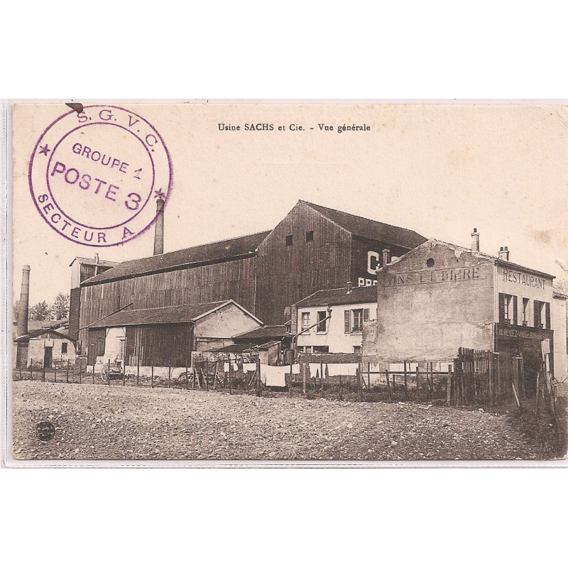Aubervilliers - Usine Sachs - coupure -CachetS.G.V.C.