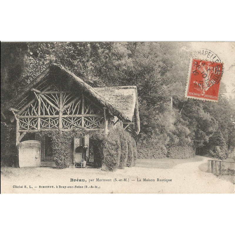 CPA - Bréau - la aison Rustique