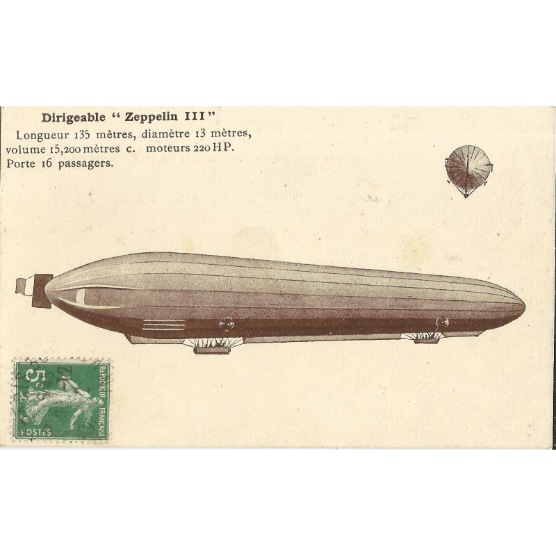 CPA - Le Dirigeable Zeppelin III