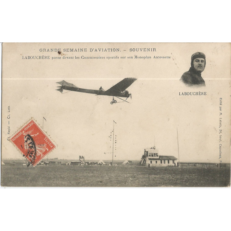 CPA - Labouchère  sur Monoplan Antoinette