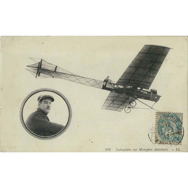 CPA - Labouchère  sur Monoplan Antoinette - 1912
