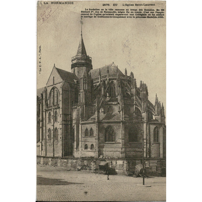 CPA - Eu - L'Eglise Saint-Laurent