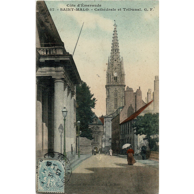 CPA - Saint-Malo - Cathédrale et Tribunale