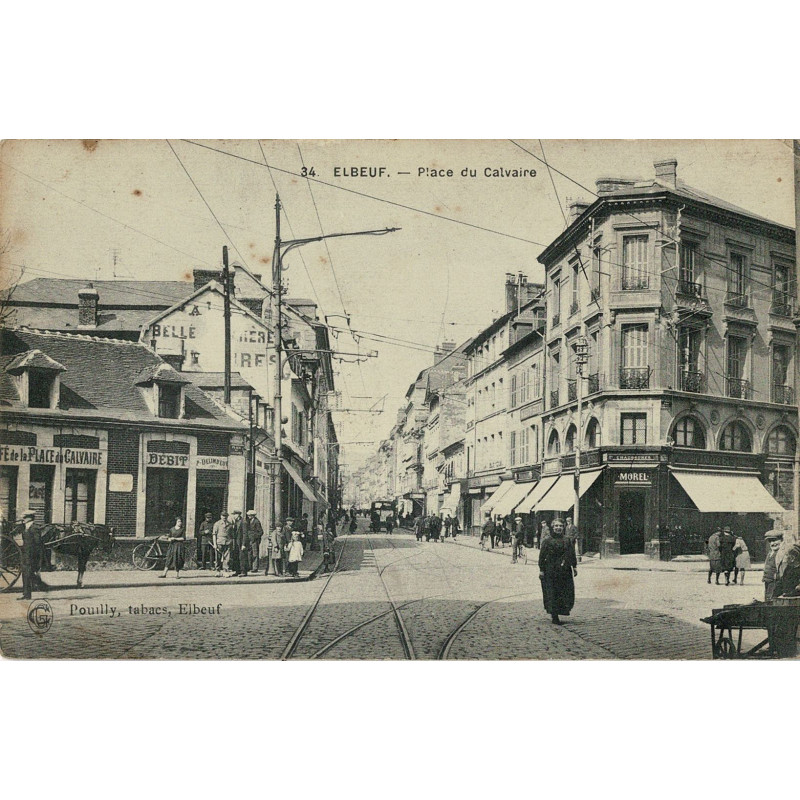 CPA - Elbeuf - Place du Calvaire