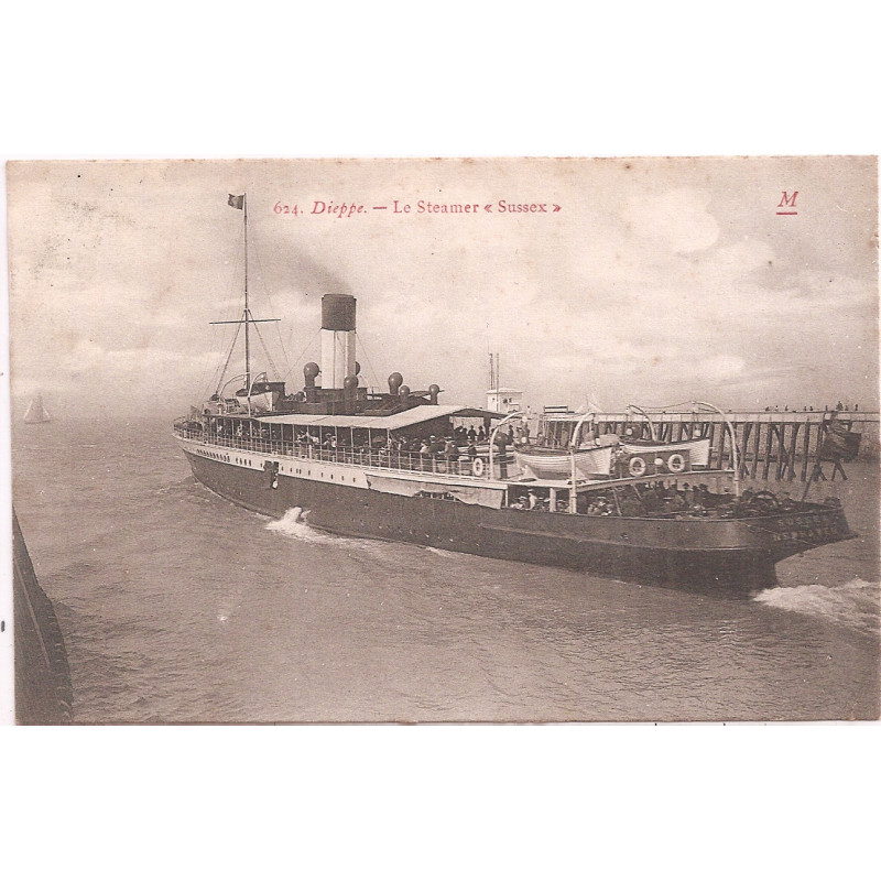 CPA - Dieppe - le Streamer "Sussex"