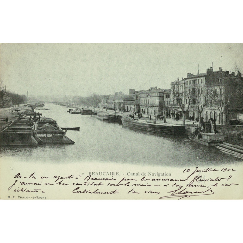 CPA - Beaucaire - Canal de Navigation