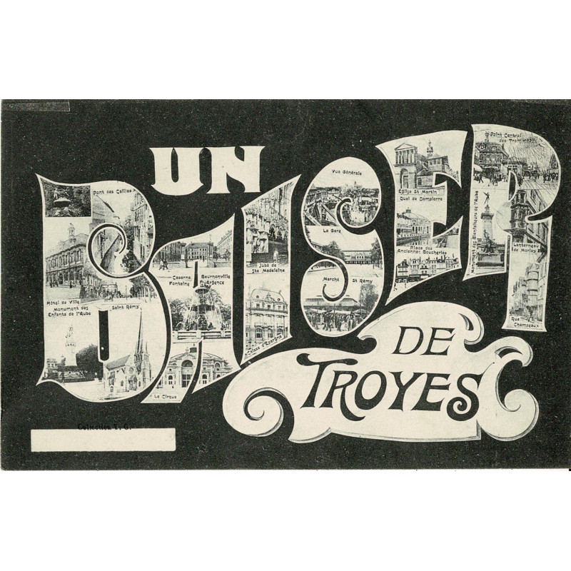 CPA - Un Baiser de Troyes