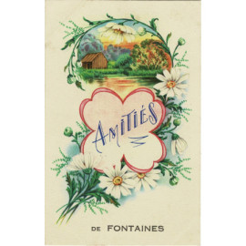 CPA - Amitiés de Fontaines