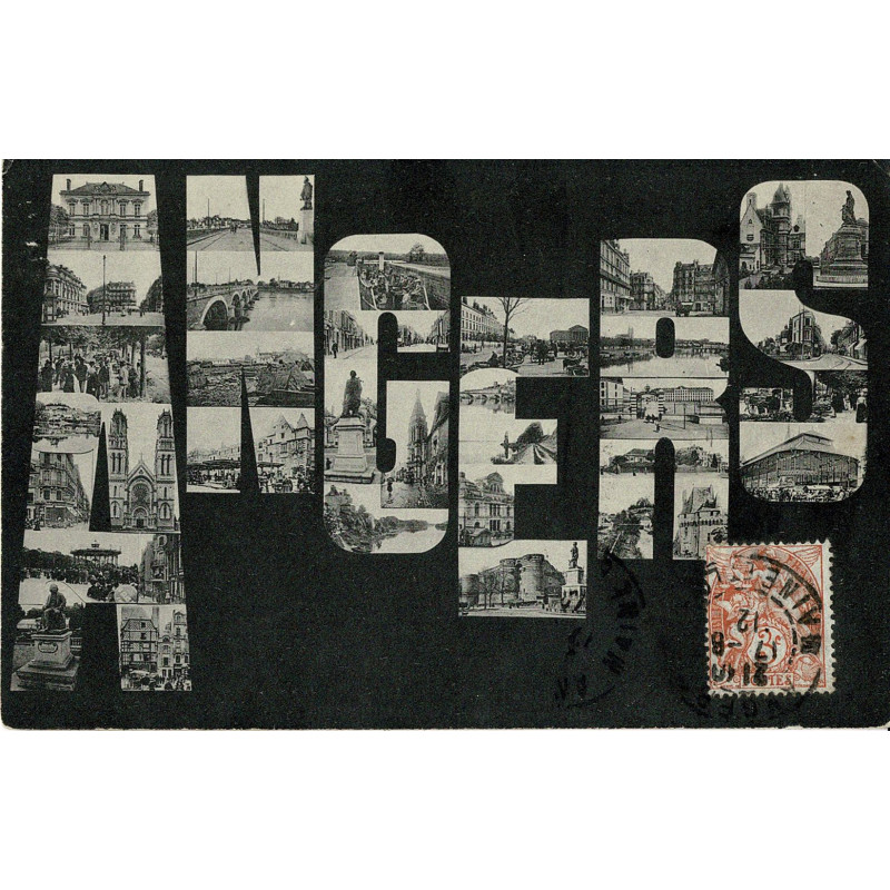 CPA - Souvenir d'Angers - 1912