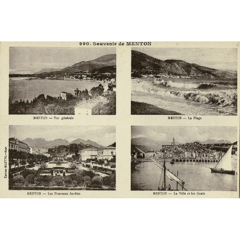 CPA - Souvenir de Menton