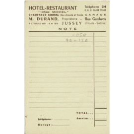 CPA - Jussey - Hôtel-Restaurant "Chez Michel"