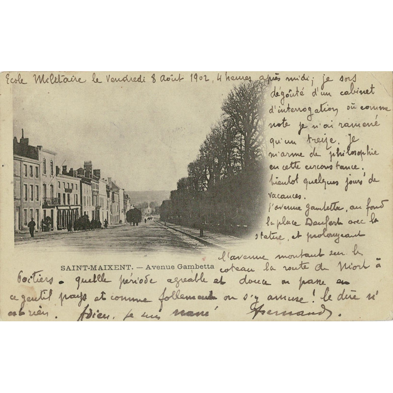 CPA -  Saint-Maixent - Avenue Gambetta - 1902