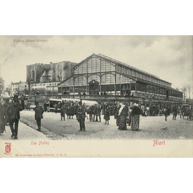CPA - Niort - Les Halles -
